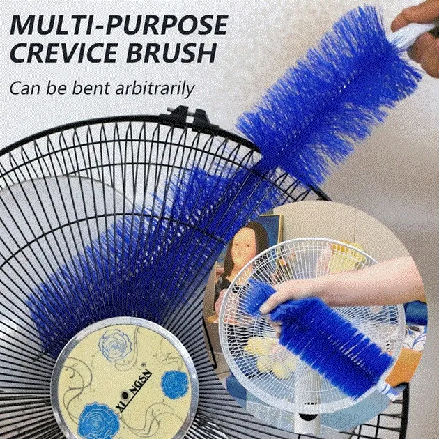 Flexible Fan Dusting Brush - non-disassembly cleaning tool for home maintenance